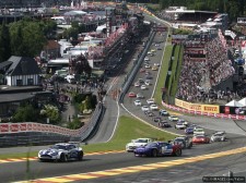 Leading through Eau Rouge for the first time