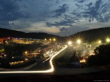 Eau Rouge at night